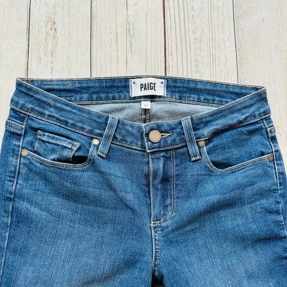 PAIGE Kylie Crop Factory Destroyed Jeans Size 27 - Picture 3 of 10